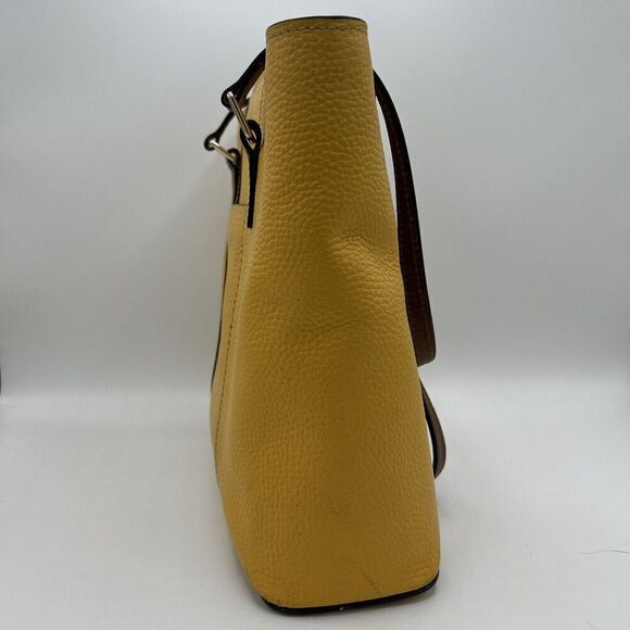 Dooney & Bourke Pebble Grain Small Lexington Tote - Mustard - Authentic - Picture 5 of 15